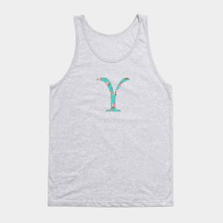 Upsilon Rose Letter Tank Top